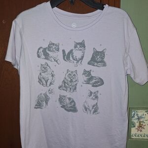 Cat Print T-Shirt